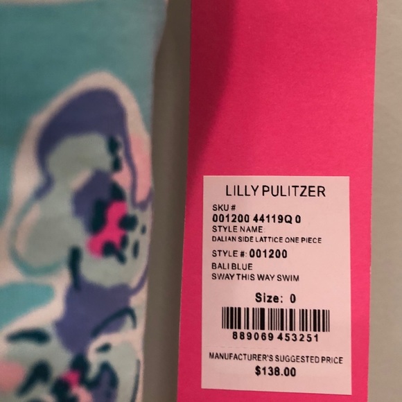 Lilly Pulitzer Dalian Lattice Bali Sway This Way - Picture 5 of 8